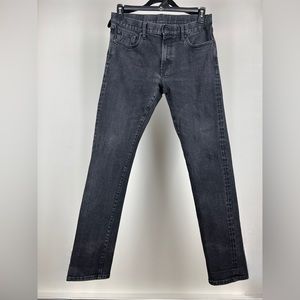 Uniqlo Mens Slim Fit Selvedge Jeans 32x32 Black